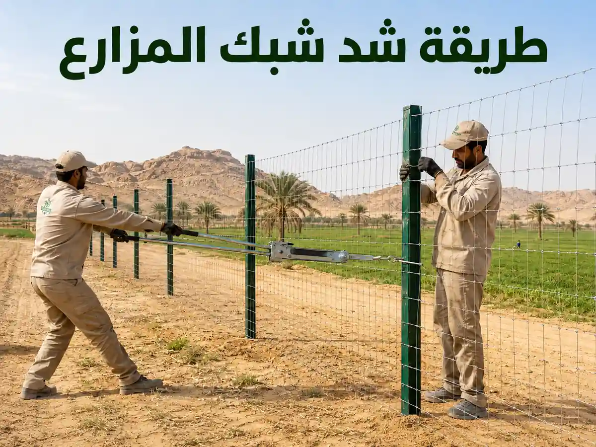 طريقة شد شبك المزارع طريقة شد شبك المزارع