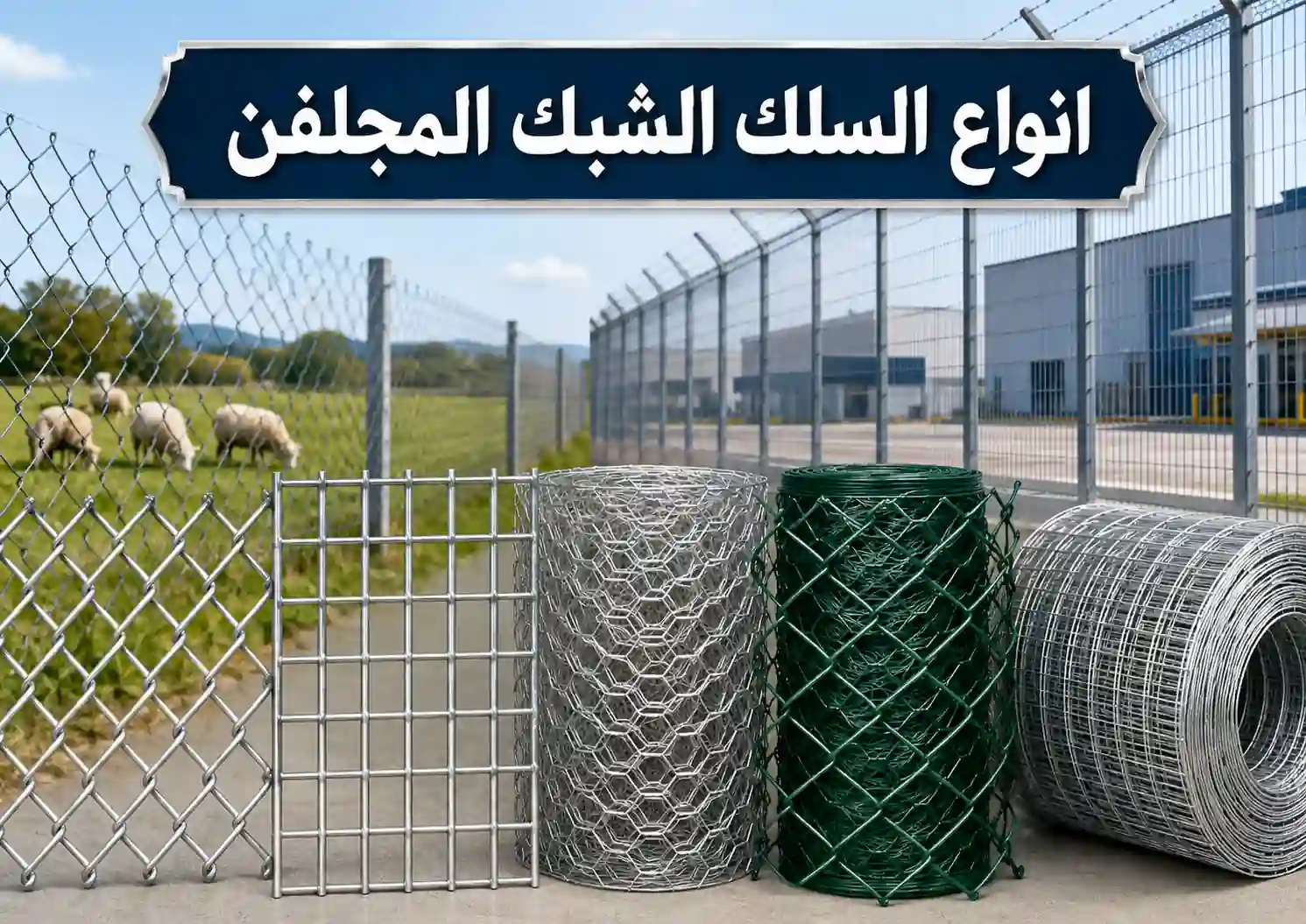 انواع السلك الشبك المجلفن واستخداماته في الأسوار والحماية