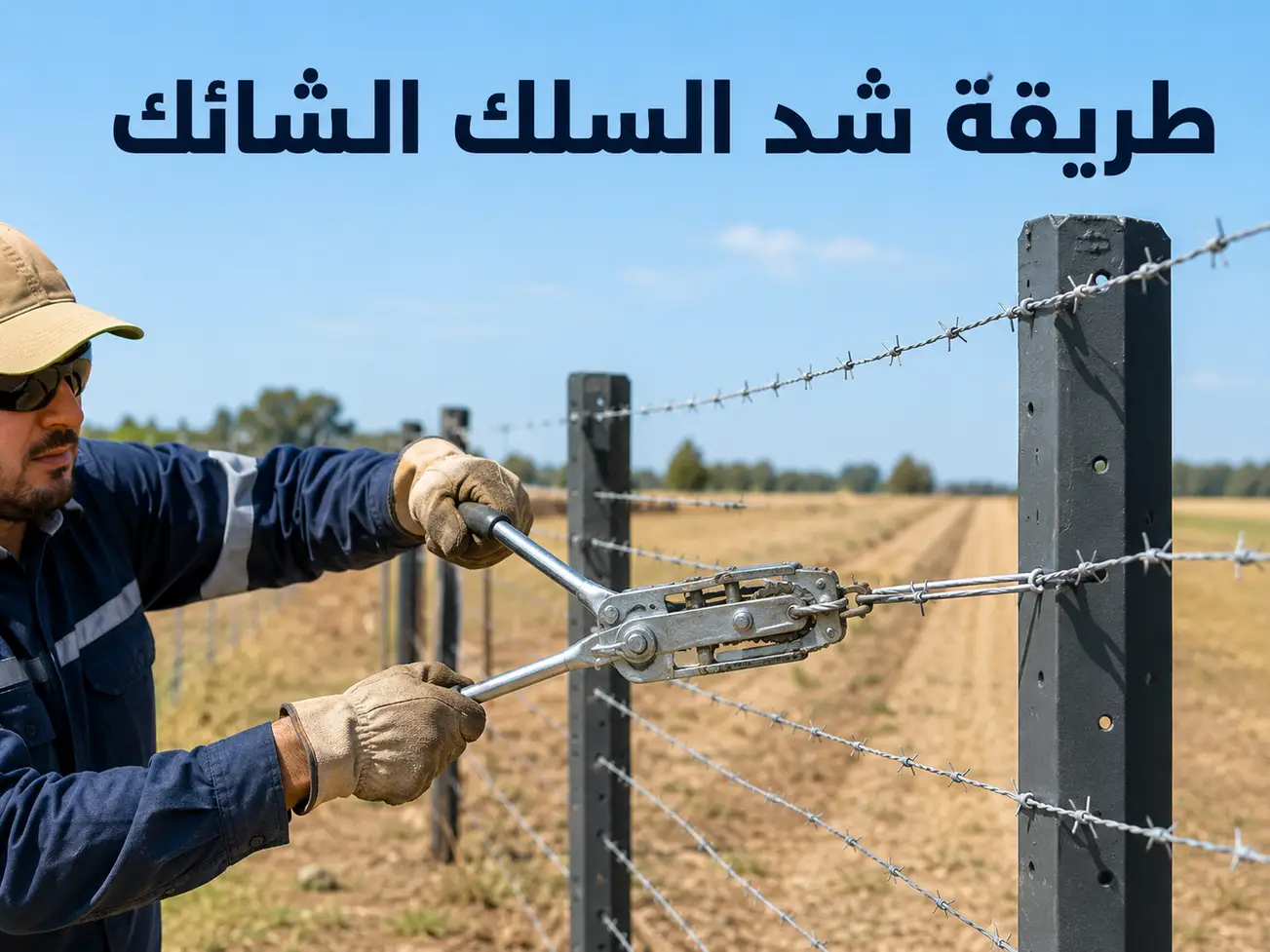 طريقة شد السلك الشائك باحترافية وأهم أدوات الشد