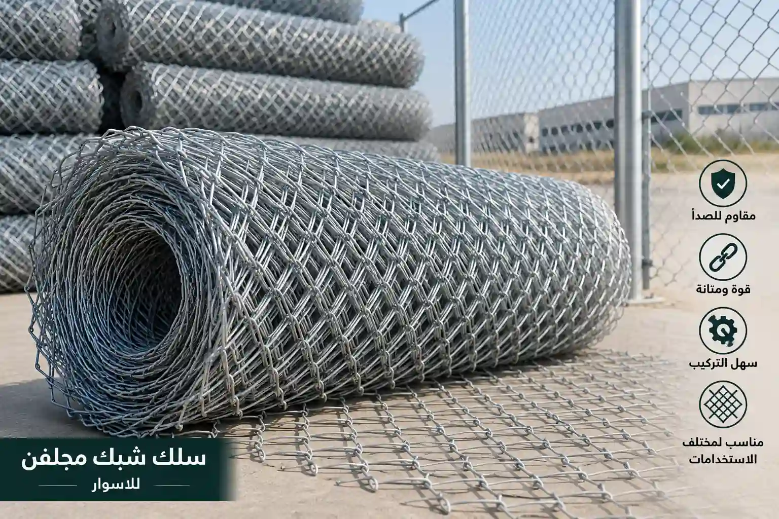 مواصفات ومميزات سلك شبك مجلفن للاسوار في السعودية
